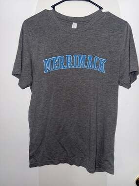 Bella+Canvas Merrimack College Tri-Blend Graphic T-Shirt Gray
